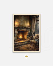 Cozy Fireplace Glow
