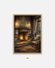 Cozy Fireplace Glow