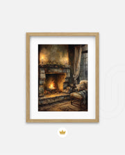 Cozy Fireplace Glow