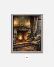 Cozy Fireplace Glow