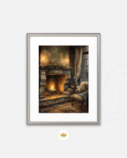 Cozy Fireplace Glow
