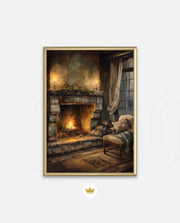 Cozy Fireplace Glow