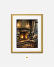 Cozy Fireplace Glow