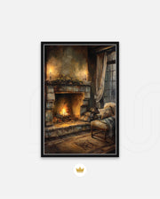 Cozy Fireplace Glow