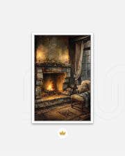 Cozy Fireplace Glow