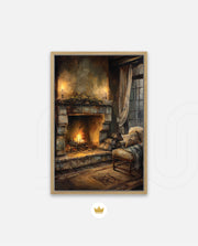 Cozy Fireplace Glow