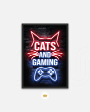 Neon Gamer Cat