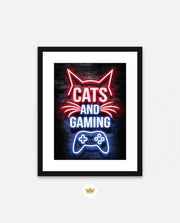 Neon Gamer Cat