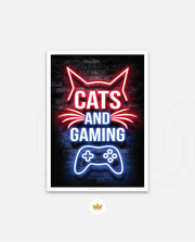 Neon Gamer Cat