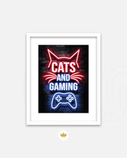 Neon Gamer Cat
