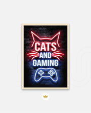 Neon Gamer Cat