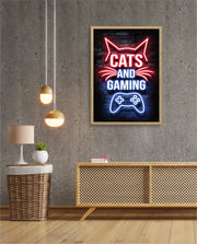 Neon Gamer Cat