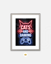 Neon Gamer Cat