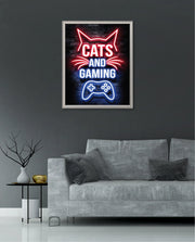 Neon Gamer Cat