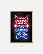 Neon Gamer Cat