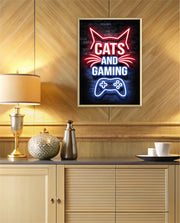 Neon Gamer Cat