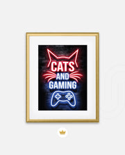Neon Gamer Cat