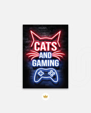 Neon Gamer Cat
