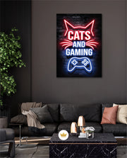 Neon Gamer Cat