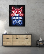 Neon Gamer Cat