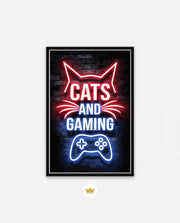 Neon Gamer Cat