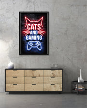 Neon Gamer Cat