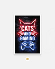 Neon Gamer Cat