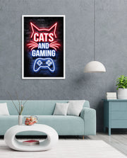 Neon Gamer Cat