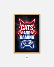 Neon Gamer Cat