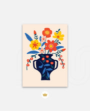 Indigo Bloom Pot