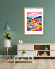 Pastel Pathway Hills