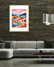 Pastel Pathway Hills