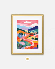 Pastel Pathway Hills