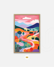 Pastel Pathway Hills