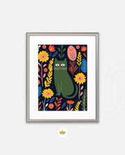 Midnight Garden Cat