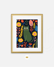 Midnight Garden Cat