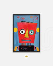 Playful Red Robot