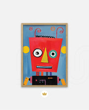 Playful Red Robot