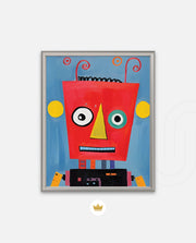 Playful Red Robot