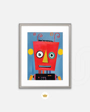 Playful Red Robot
