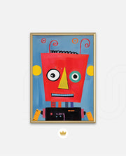 Playful Red Robot