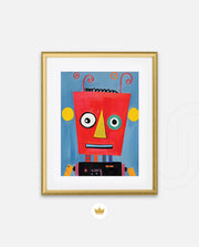 Playful Red Robot