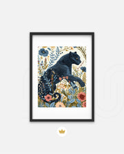 Midnight Floral Panther