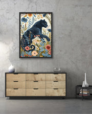 Midnight Floral Panther
