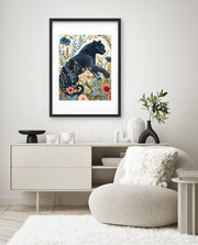 Midnight Floral Panther