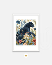 Midnight Floral Panther