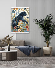 Midnight Floral Panther