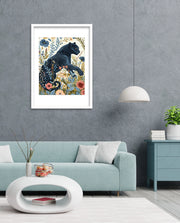 Midnight Floral Panther