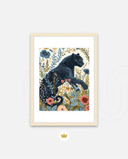 Midnight Floral Panther