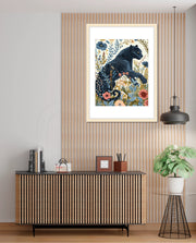 Midnight Floral Panther
